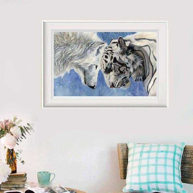 2019 Oil Painting Style Wolf Pattern 5d Diy Cross Stitch Diamond Painting Kits QB6577