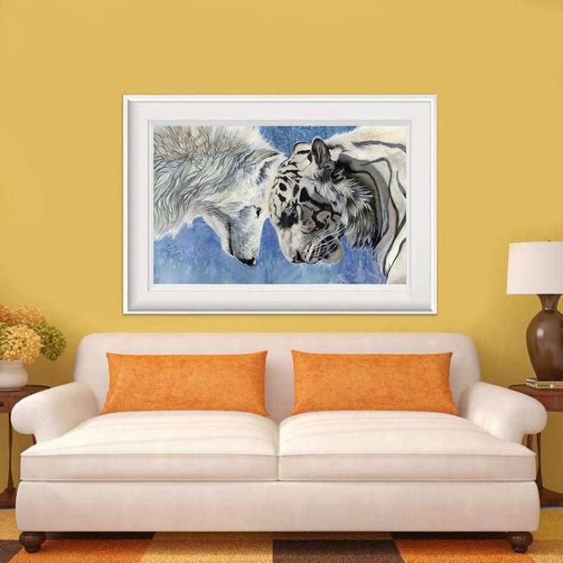 2019 Oil Painting Style Wolf Pattern 5d Diy Cross Stitch Diamond Painting Kits QB6577