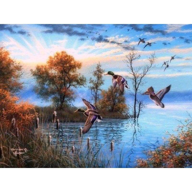 2019 Riverside Scenery Embroidery Cross Stitch 5D DIY Diamond Painting Kits UK