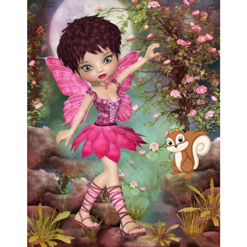Fairy Doll Janelle Pink. Full Drill Diamond Painting