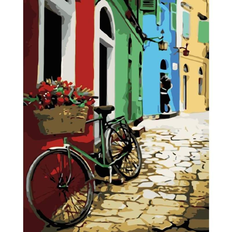 Bicycle Diy Paint By Numbers Kits WM-484 - NEEDLEWORK KITS