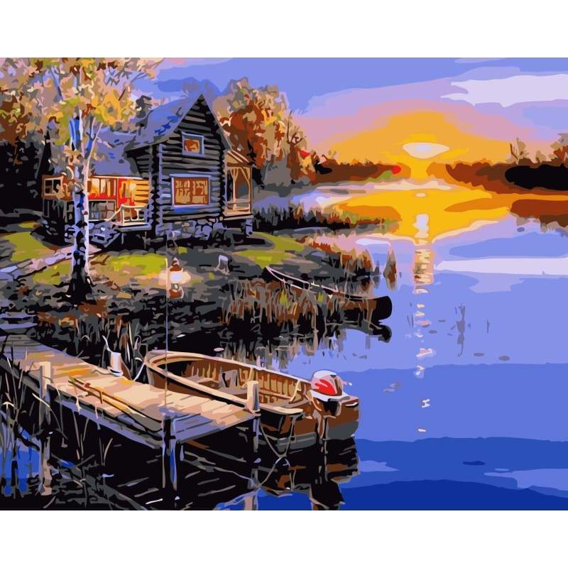 Boat Diy Paint By Numbers Kits SY-4050-071 - NEEDLEWORK KITS