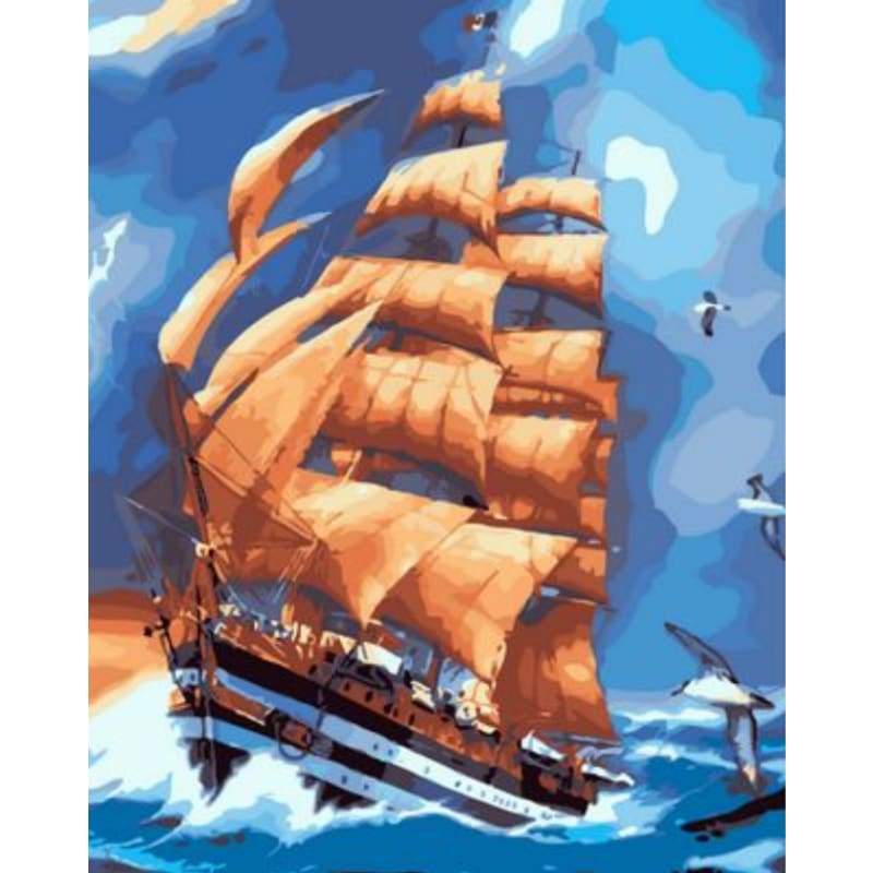 Boat Diy Paint By Numbers Kits ZXQ1256 - NEEDLEWORK KITS
