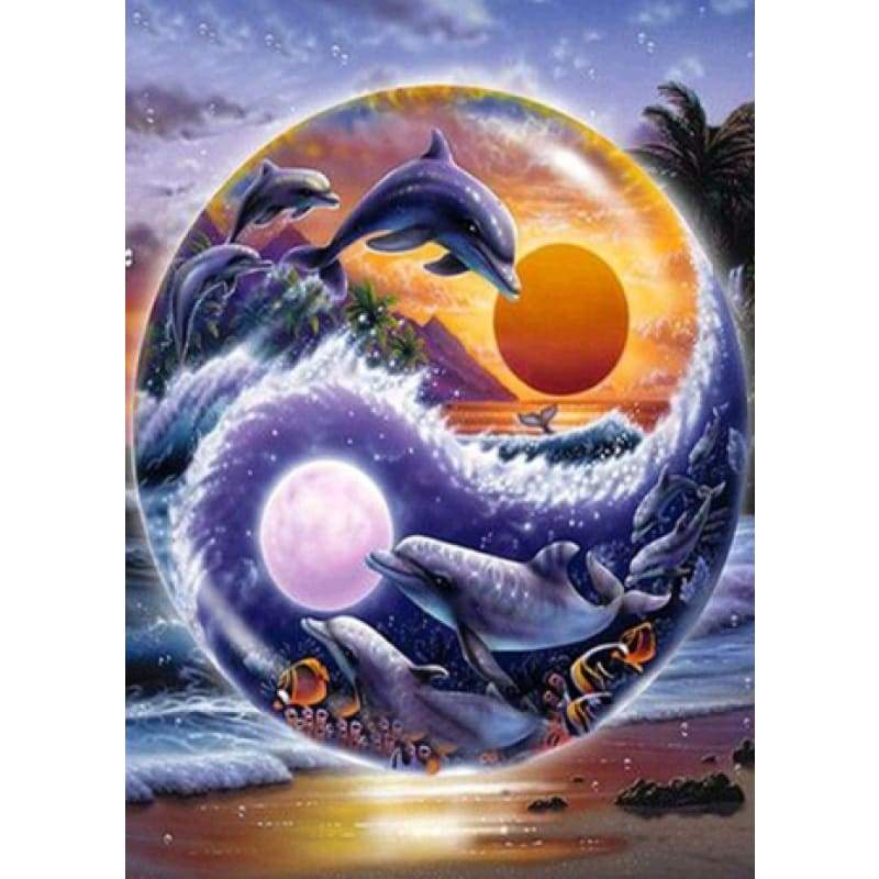 Dolphins 06- Full Drill Diamond Painting - Special Order -