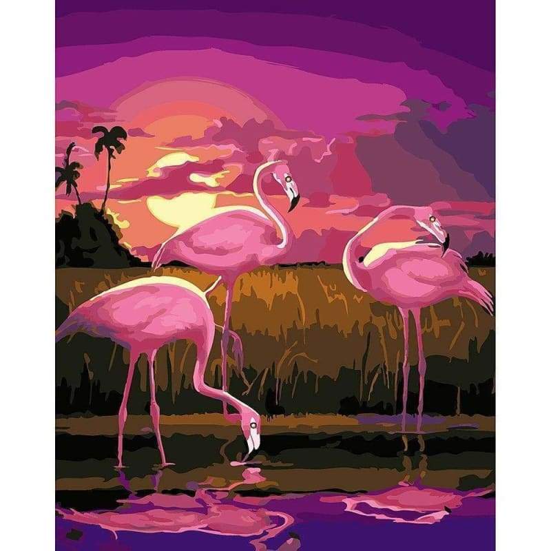 Flamingo Diy Paint By Numbers Kits PBN97970 - NEEDLEWORK KITS