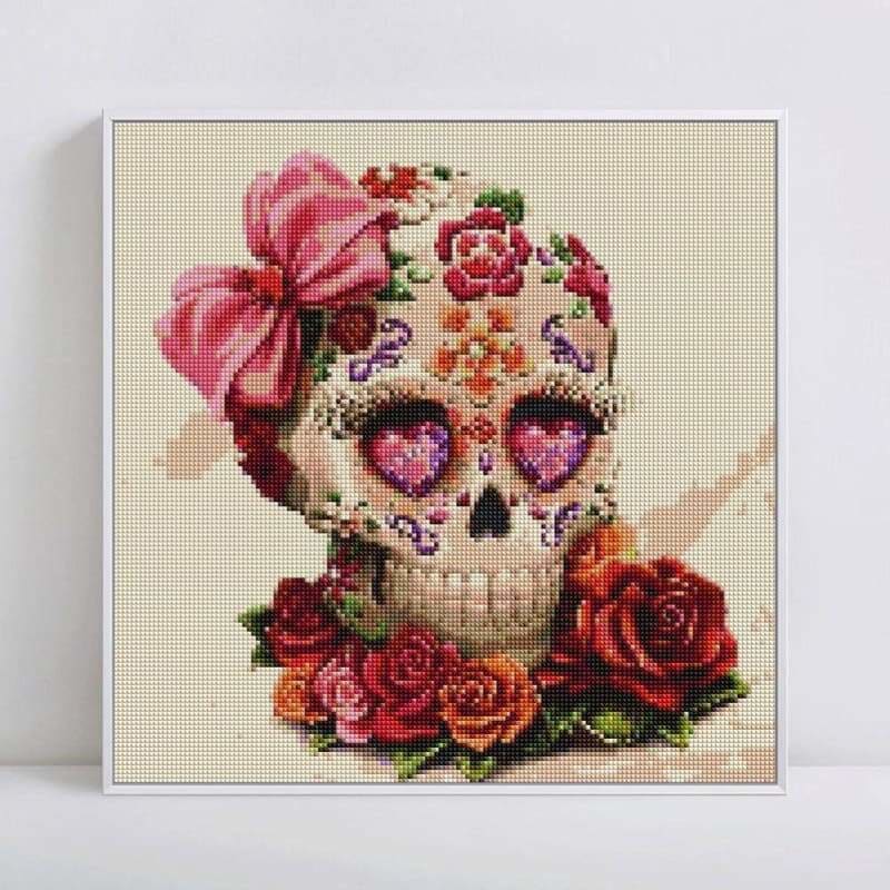 Flower Skull Picture Decor Full Drill - 5D Diy Diamond