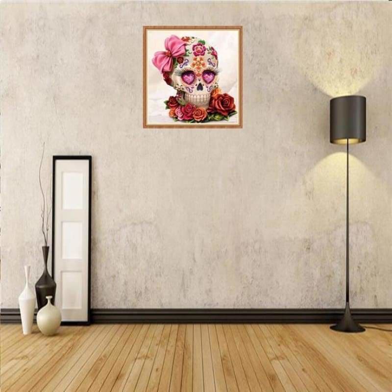 Flower Skull Picture Decor Full Drill - 5D Diy Diamond