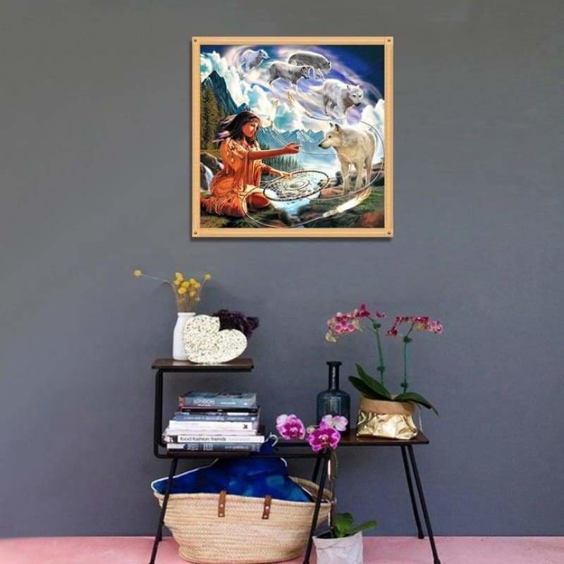 Full Drill - 5D Diamond Painting Kits Beauty And Wolfs