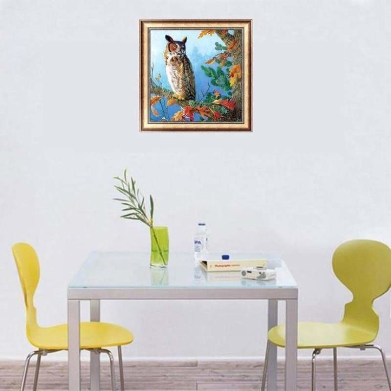 Full Drill - 5D Diamond Painting Kits Cool Owl On The
