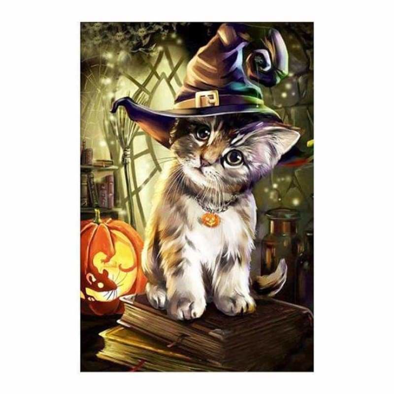 Full Drill - 5D Diamond Painting Kits Curious Cat Wears