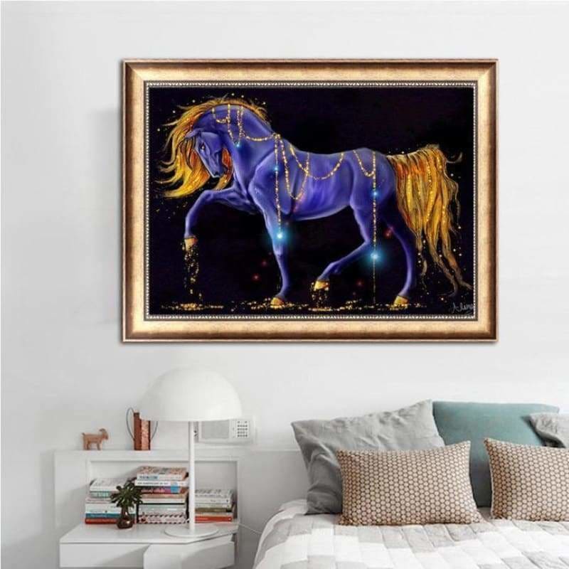 Full Drill - 5D Diamond Painting Kits Fantasy Blue and Gold