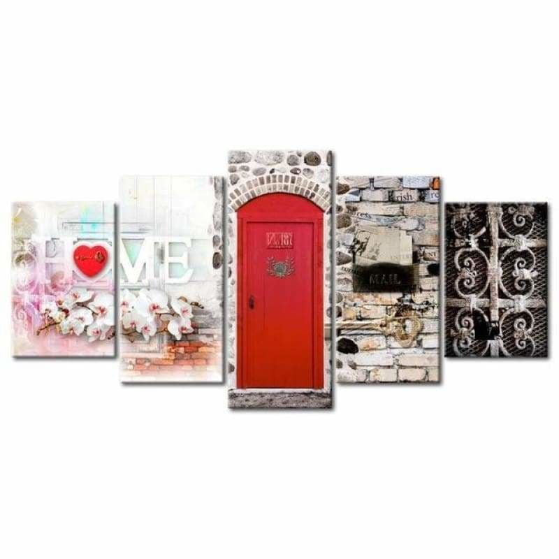 Full Drill - 5D DIY Diamond Painting Kits 5pcs Sweet Home