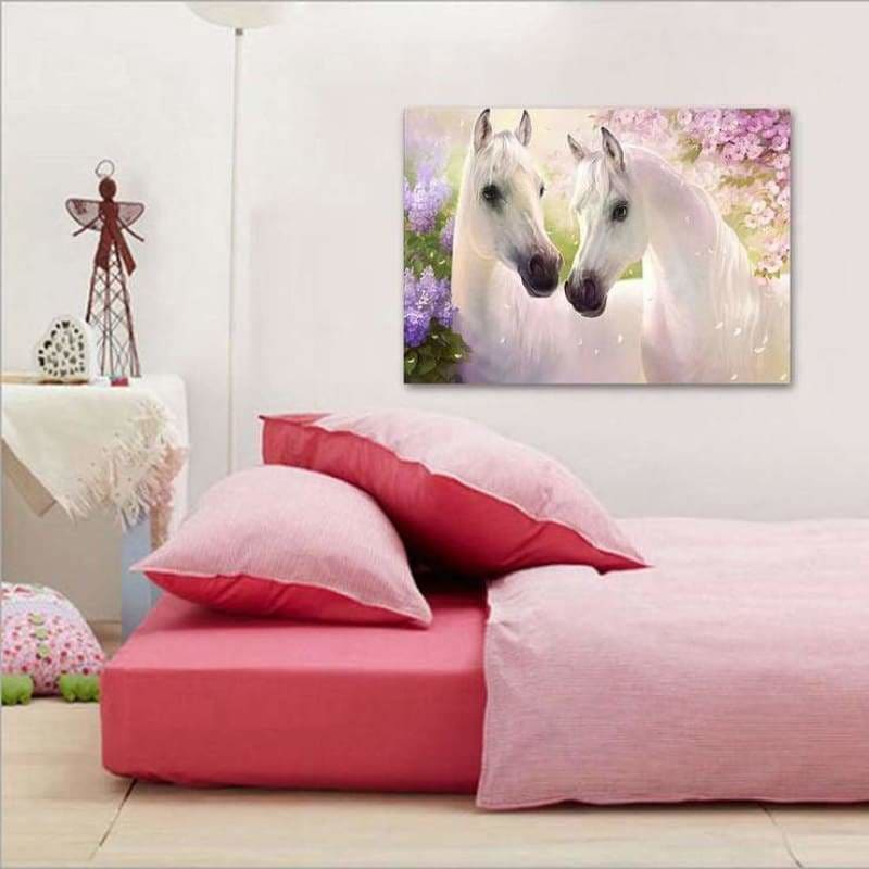 Full Drill - 5D DIY Diamond Painting Kits Animal White