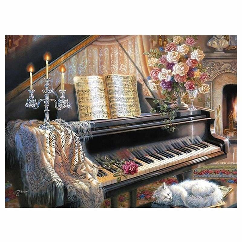 Full Drill - 5D DIY Diamond Painting Kits Cartoon Cat And