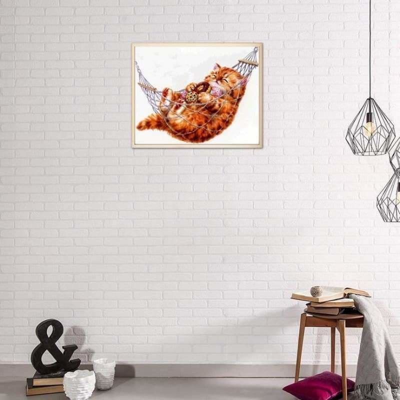 Full Drill - 5D DIY Diamond Painting Kits Cartoon Cat On