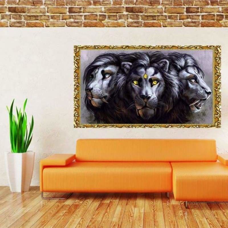 Full Drill - 5D DIY Diamond Painting Kits Cartoon Cool Lion