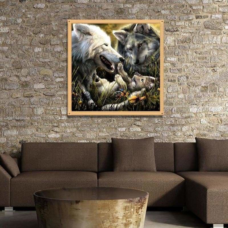 Full Drill - 5D DIY Diamond Painting Kits Cartoon Warm Wolf