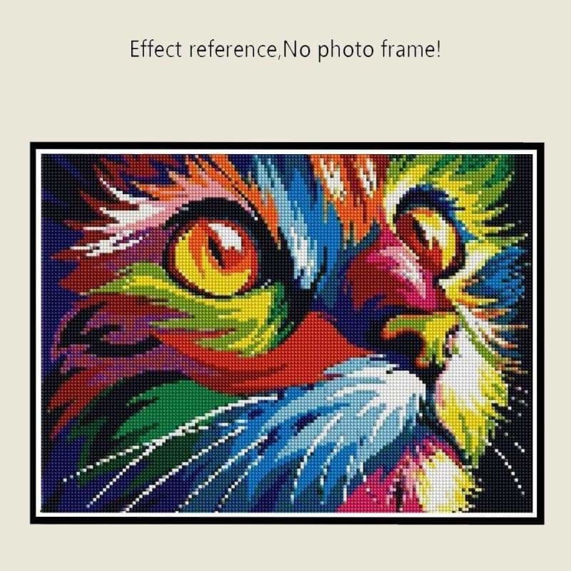 Full Drill - 5D DIY Diamond Painting Kits Colorful Cat Face