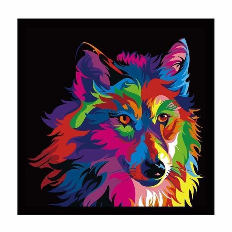 Full Drill - 5D DIY Diamond Painting Kits Colorful Cool Wolf