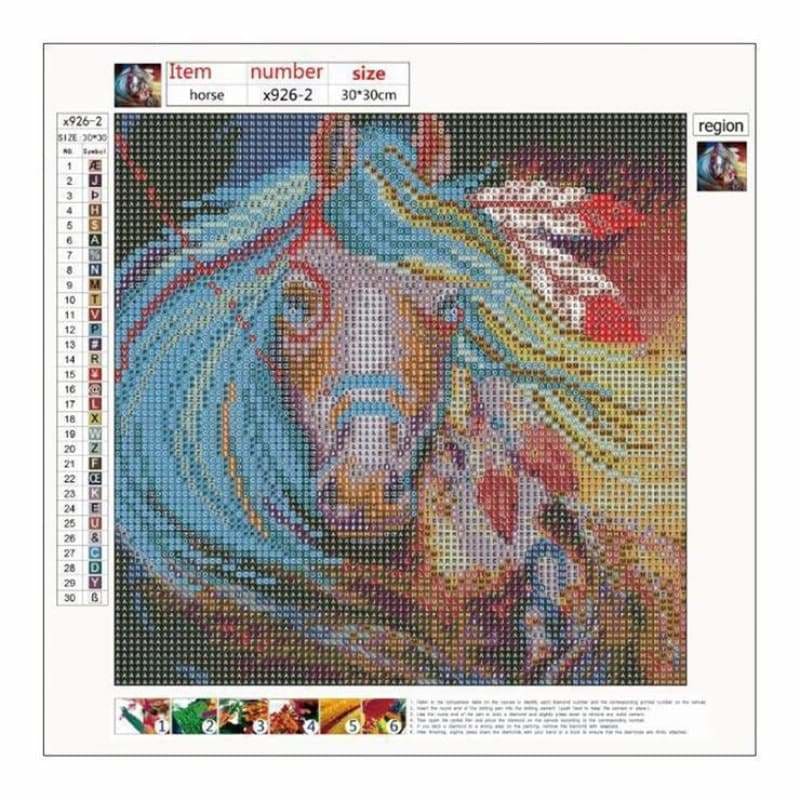 Full Drill - 5D DIY Diamond Painting Kits Colorful Horse