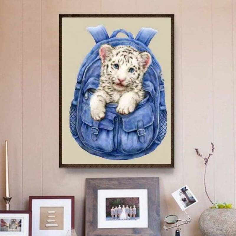 Full Drill - 5D DIY Diamond Painting Kits Cute Tiger In Bag