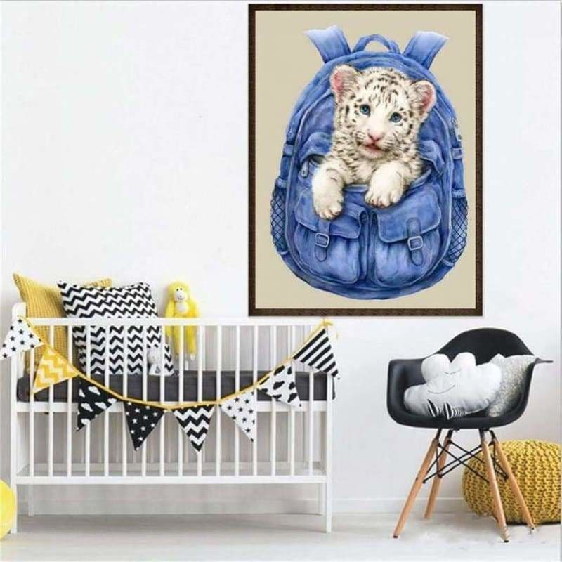 Full Drill - 5D DIY Diamond Painting Kits Cute Tiger In Bag