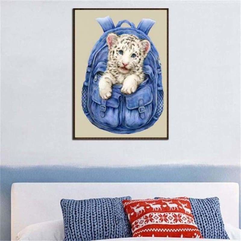 Full Drill - 5D DIY Diamond Painting Kits Cute Tiger In Bag