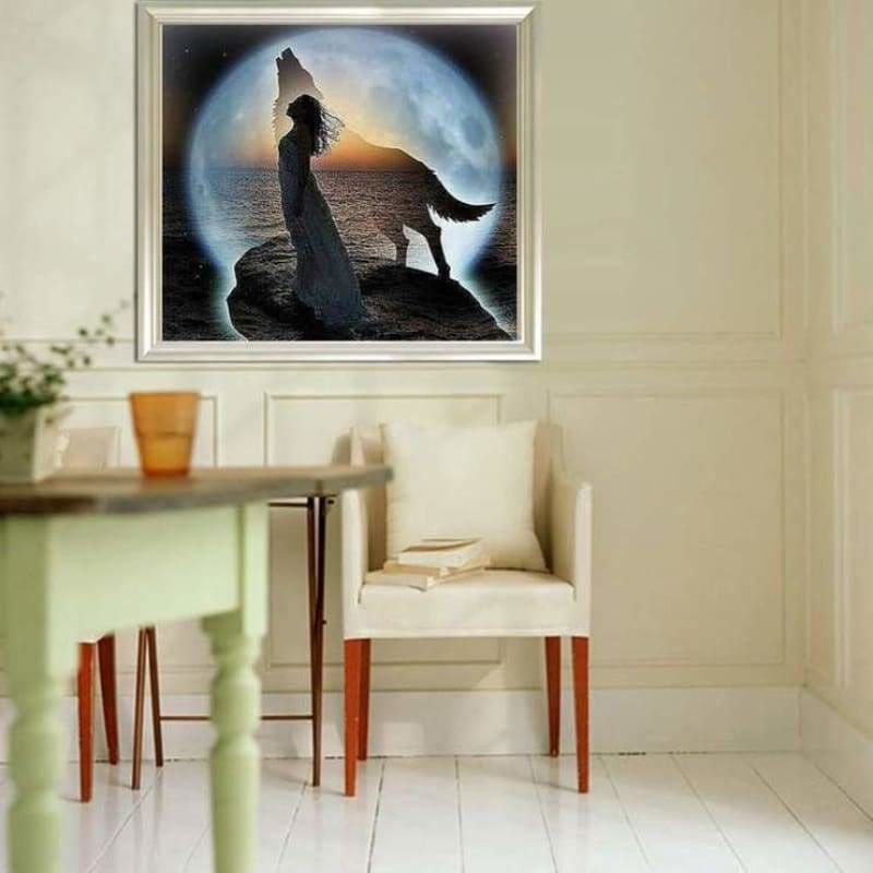 Full Drill - 5D DIY Diamond Painting Kits Dream Moon Wolf