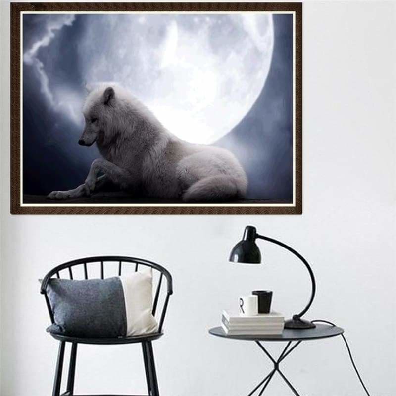 Full Drill - 5D DIY Diamond Painting Kits Dream White Wolf