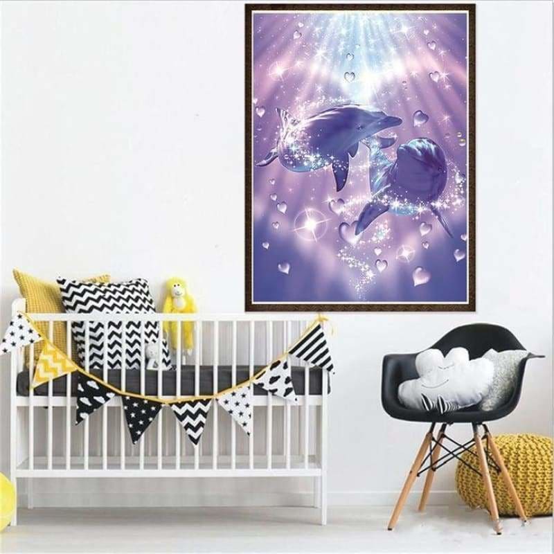 Full Drill - 5D DIY Diamond Painting Kits Dreamy Dolphin