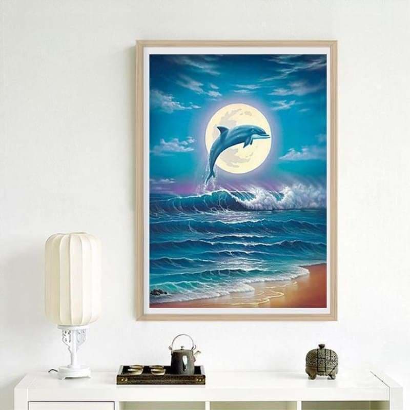 Full Drill - 5D DIY Diamond Painting Kits Dreamy Moon Sea