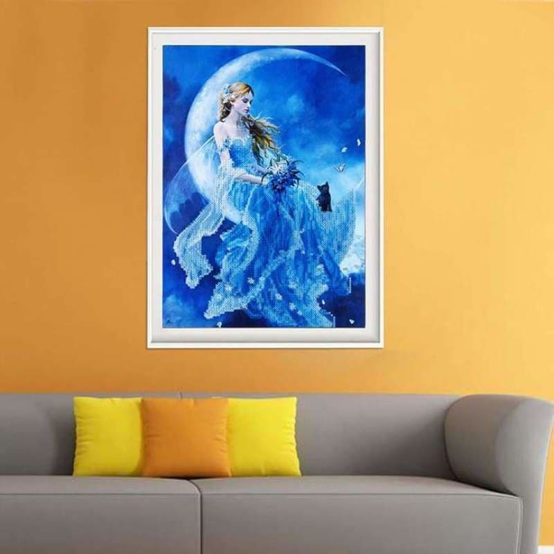 Full Drill - 5D DIY Diamond Painting Kits Girl and her Cat