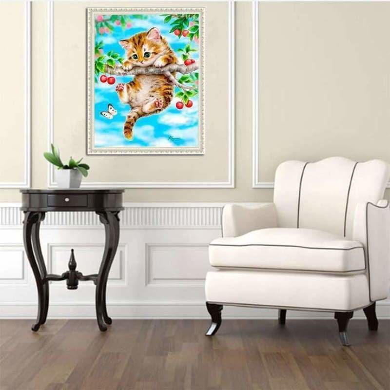 Full Drill - 5D DIY Diamond Painting Kits Lovely Kitten On