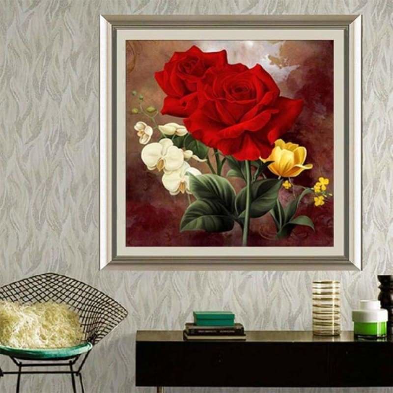 Full Drill - 5D DIY Diamond Painting Kits Pretty Red Rose