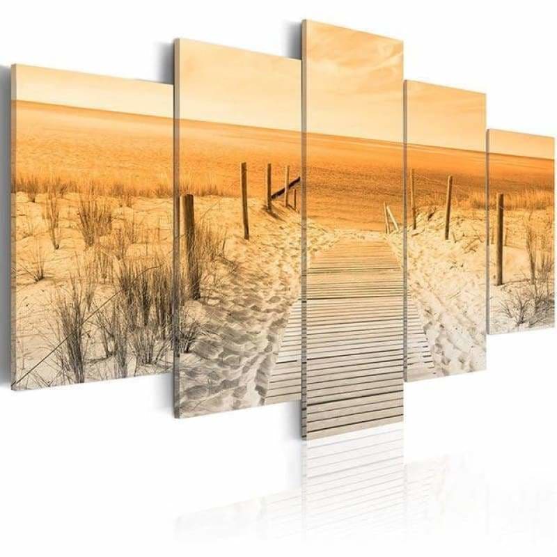 Full Drill - 5D DIY Diamond Painting Kits Sea Beach Grass -
