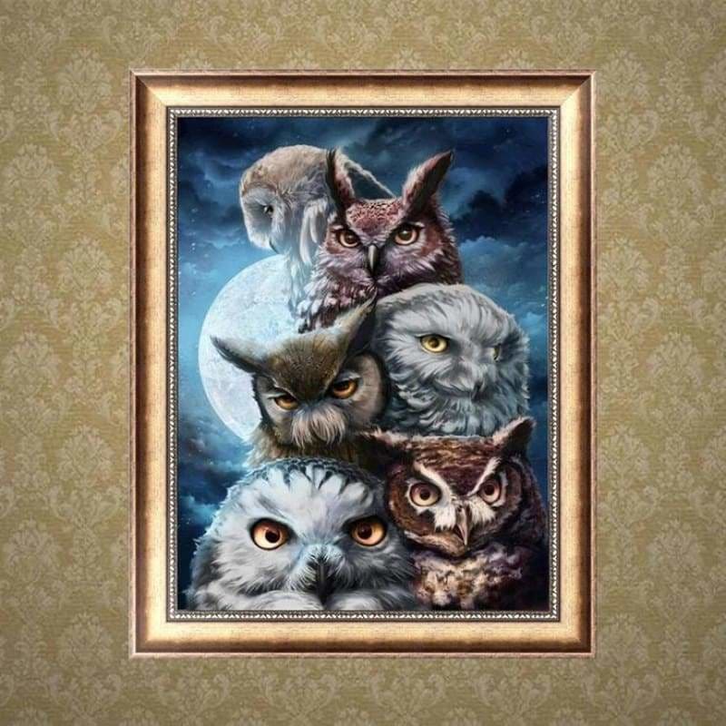 Full Drill - 5D DIY Diamond Painting Kits Serious Owls
