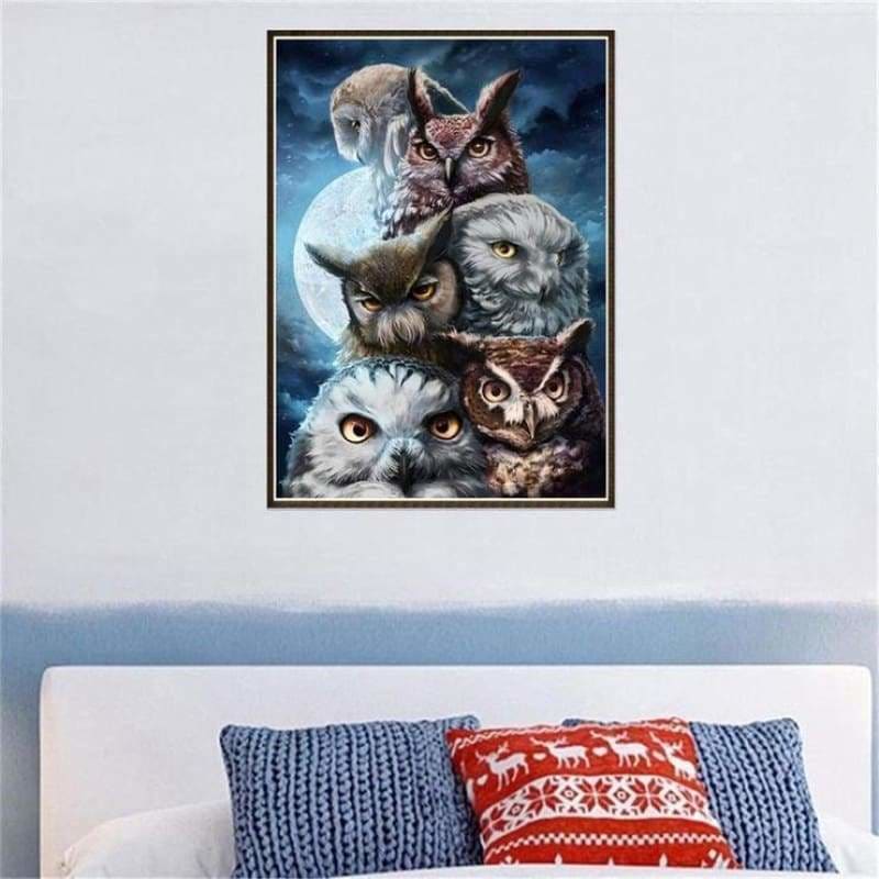 Full Drill - 5D DIY Diamond Painting Kits Serious Owls