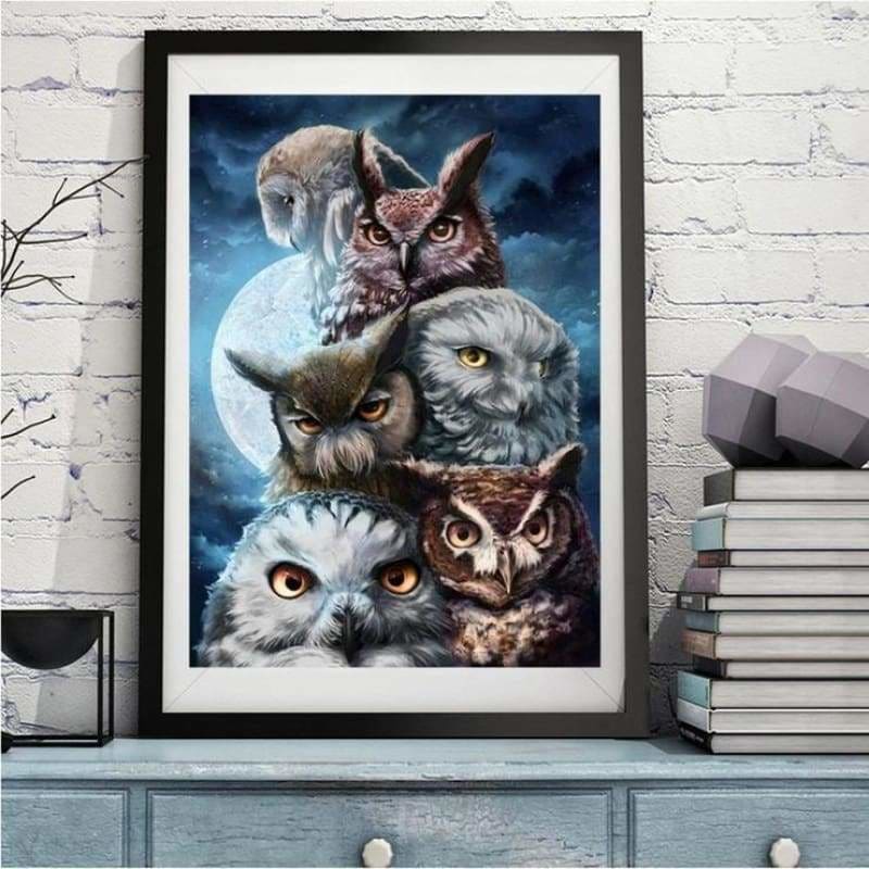 Full Drill - 5D DIY Diamond Painting Kits Serious Owls