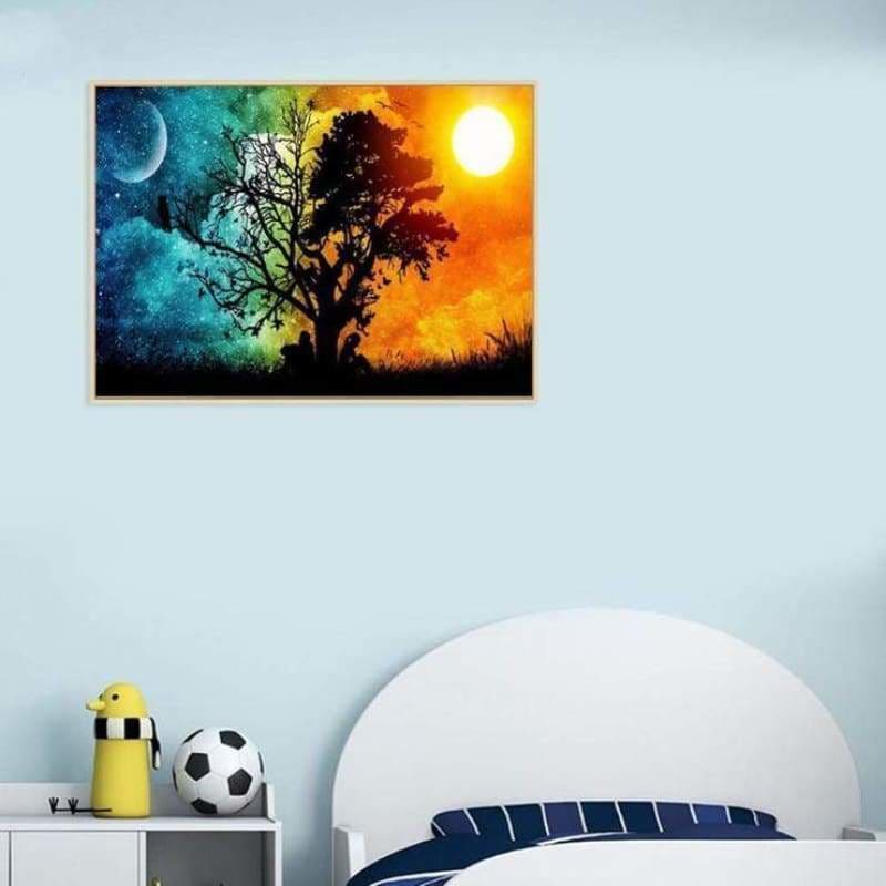 Full Drill - 5D DIY Diamond Painting Kits Sun and Moon