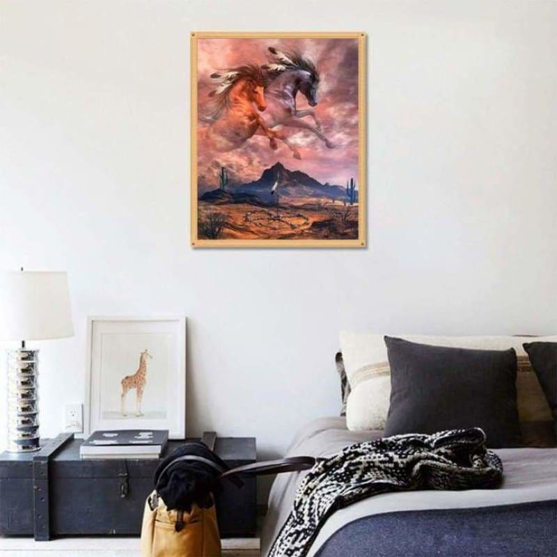 Full Drill - 5D DIY Diamond Painting Kits The Leap Horses -