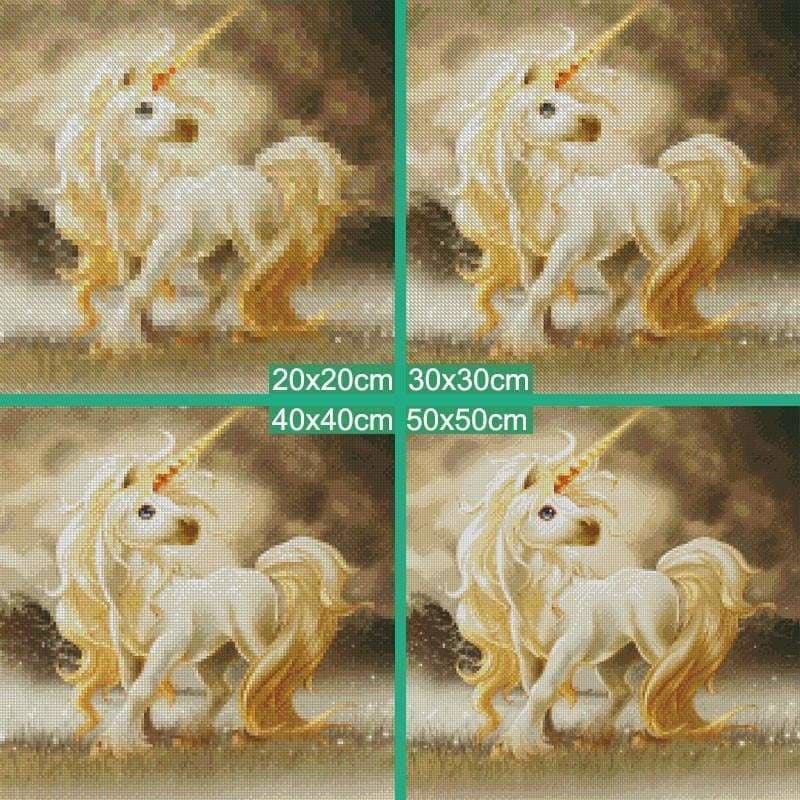 Full Drill - 5D DIY Diamond Painting Kits Visional Cute Gold