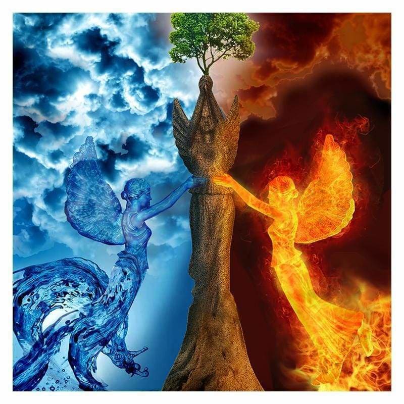 Full Drill - 5D DIY Diamond Painting Kits Water and Fire
