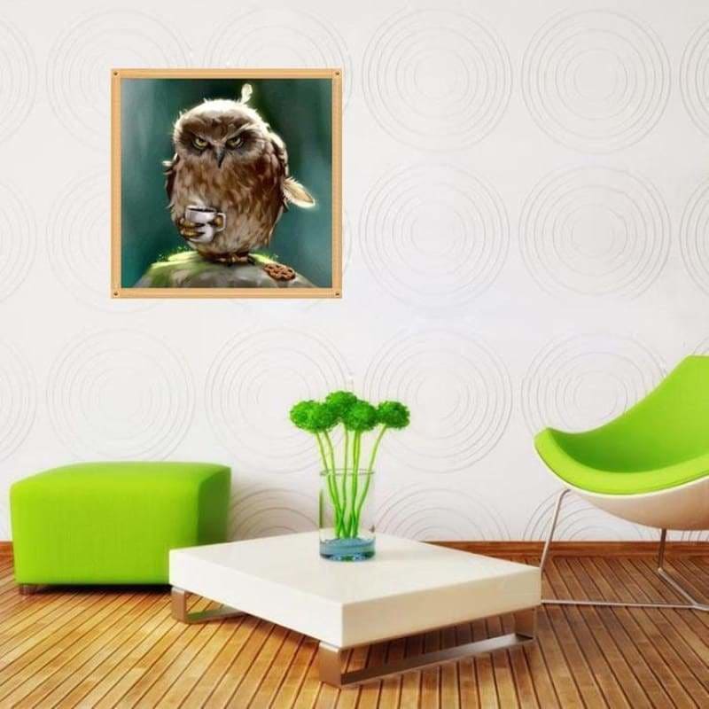 Full Drill - 5D DIY Diamond Painting Kits Watercolor Owl