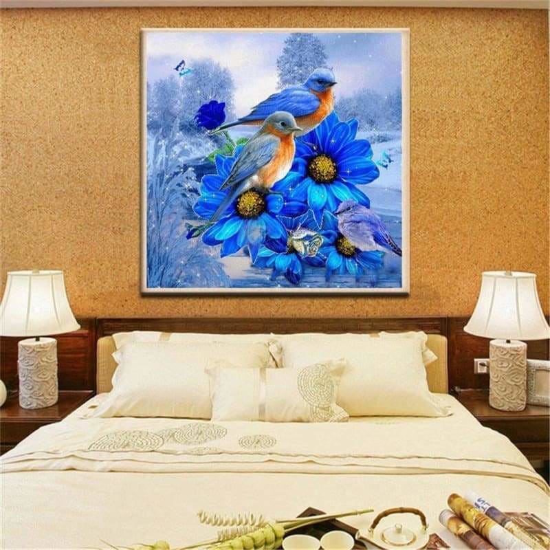 Full Drill - 5D DIY Diamond Painting Kits Winter Birds On