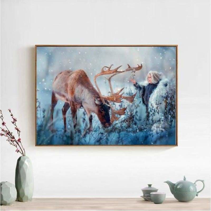 Full Drill - 5D DIY Diamond Painting Kits Winter Snow Deer