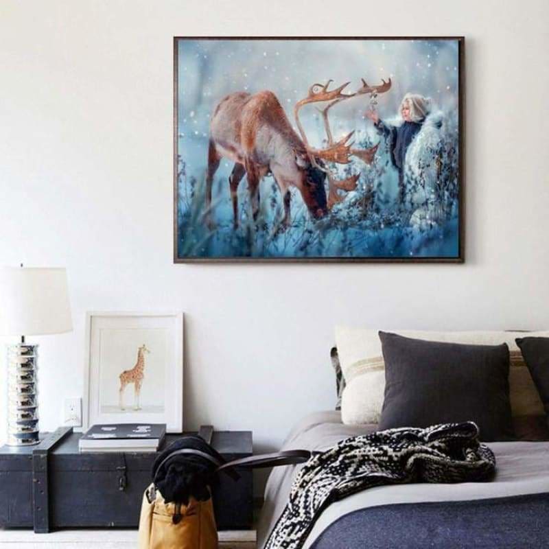 Full Drill - 5D DIY Diamond Painting Kits Winter Snow Deer