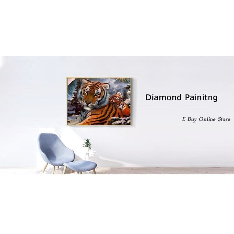 Full Drill - 5D DIY Diamond Painting Kits Winter Tiger