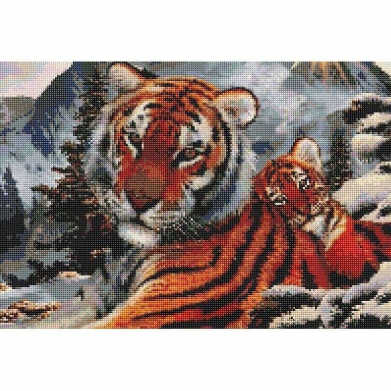 Full Drill - 5D DIY Diamond Painting Kits Winter Tiger