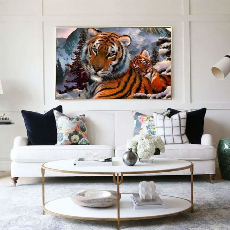 Full Drill - 5D DIY Diamond Painting Kits Winter Tiger
