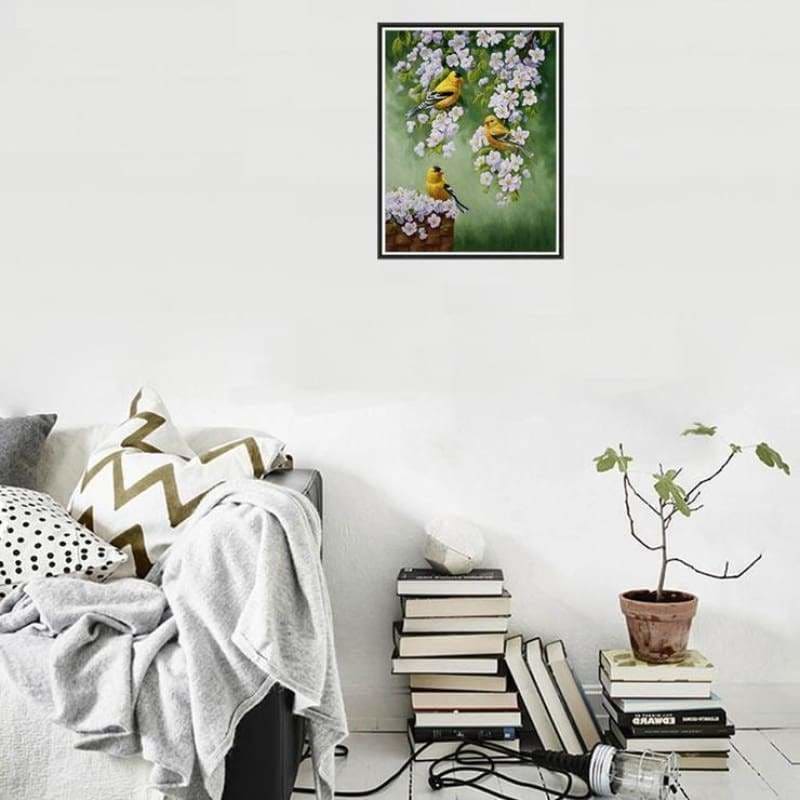 Full Drill - 5D DIY Diamond Painting Kits Yellow Birds on